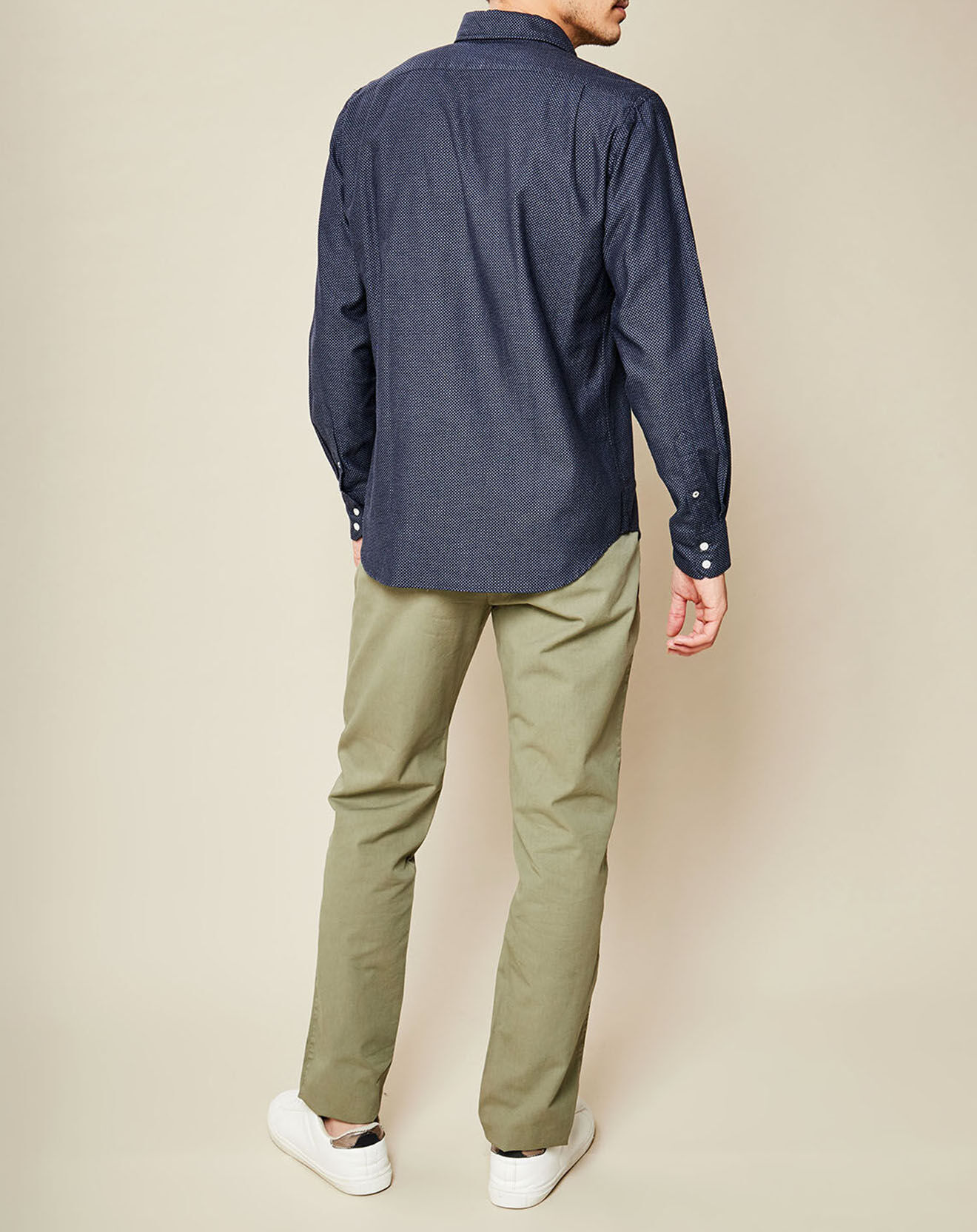 Hartford Chemise Regular Paul motif bleu clair/indigo