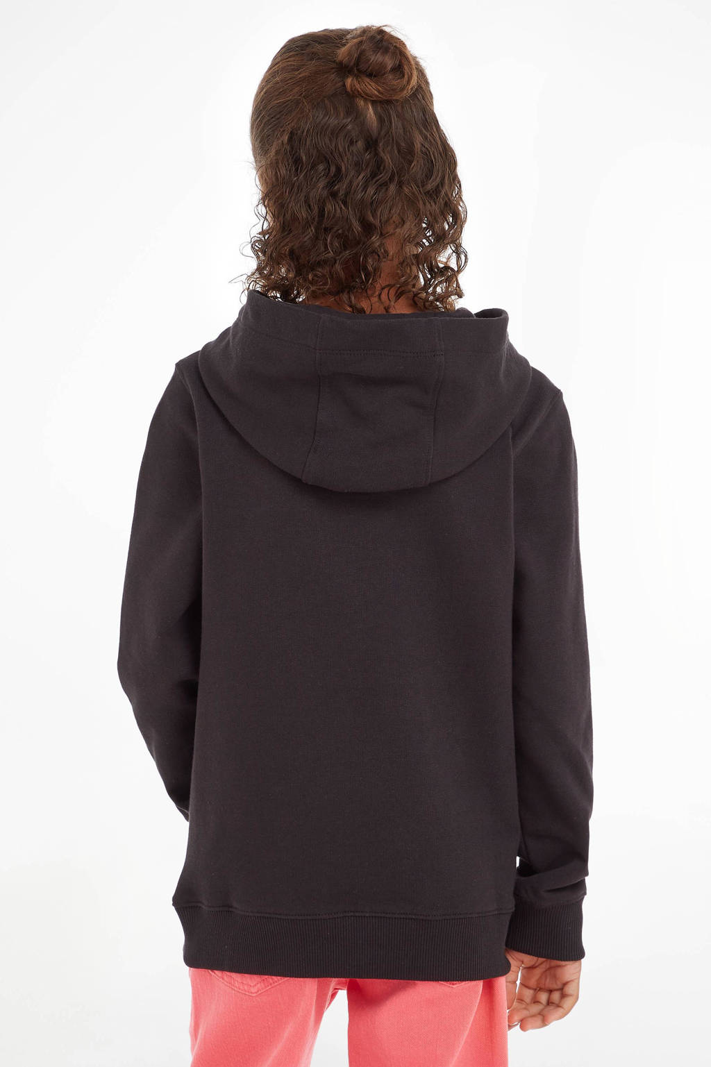 Tommy Hilfiger unisex hoodie met logo zwart