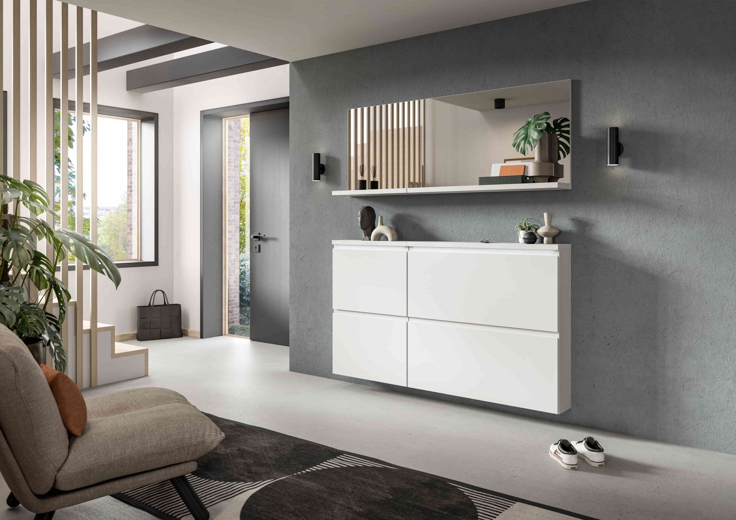 Furnilux Spiegel 1 plank 60x59cm wit