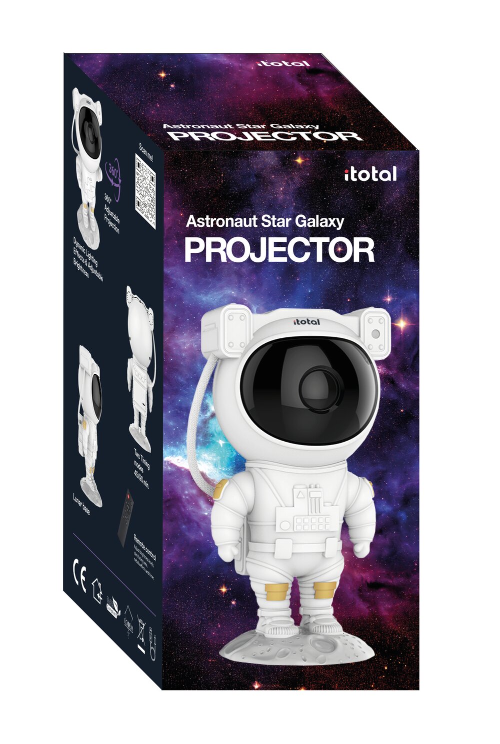 I-Total  Astronaut Projektor - hvid