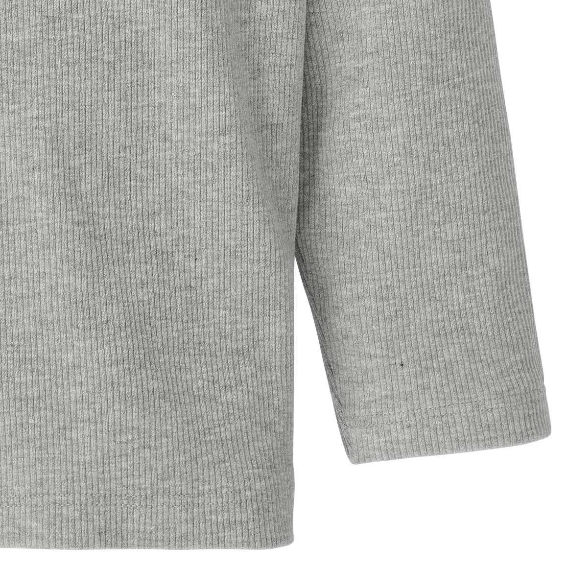 Topomini Pure Collection Newborn Langarmshirt mit Rippstruktur hellgrau