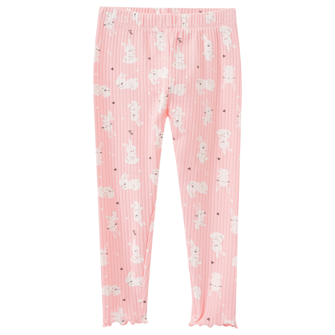 Topomini Baby Schlafanzug mit gerippter Struktur rosa / weiss