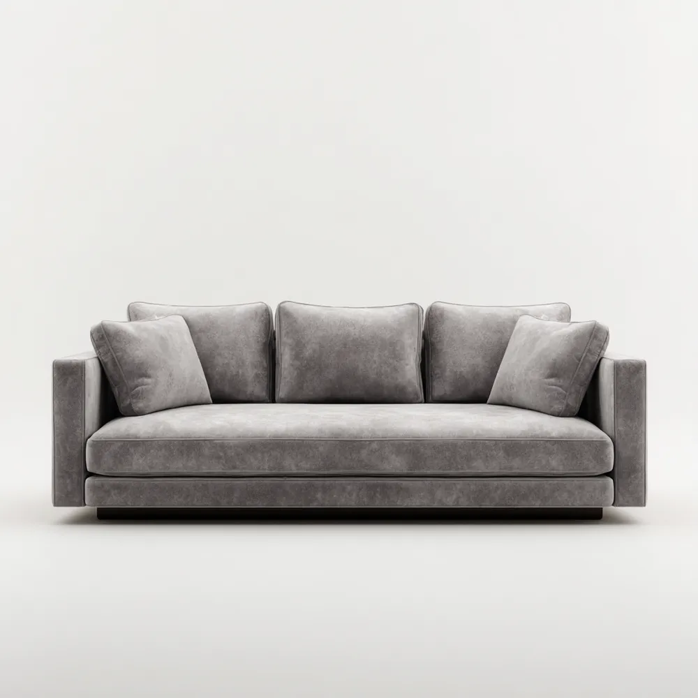 2-Sitzer-Sofa Stoffpolster 200x90x85 cm – Grau – Modernes Design