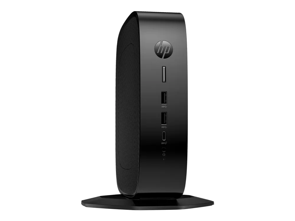 HP Elite t755 - Tynd klient - SFF 1 x Ryzen Embedded V2546 / op til 3.95 GHz - RAM 16 GB - SSD 256 GB - NVMe - Radeon Graphics - Gigabit Ethernet, Bluetooth 5.3, IEEE 802.11ax (Wi-Fi 6) - Win 10 IoT Enterprise - skærm: ingen - tastatur: tysk