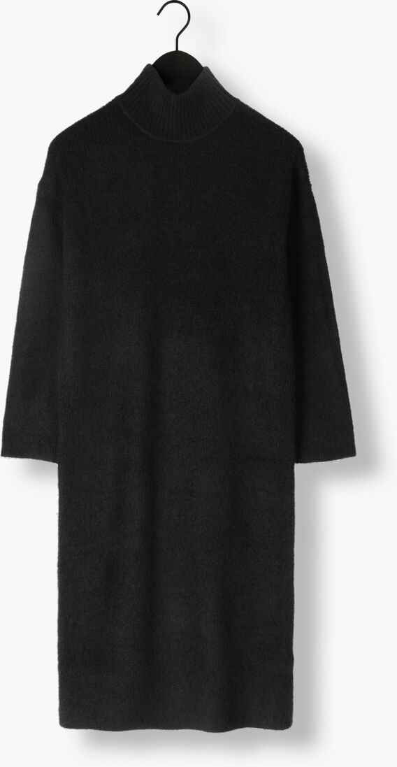 SELECTED FEMME zwarte selected femme midi jurk slfmaline ls knit dresshigh neck