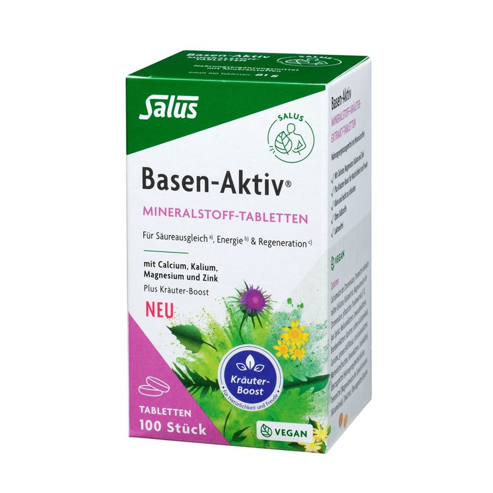 SALUS Basen-Aktiv Mineralstoff-Kräuter Tabl Glas 100 Stk