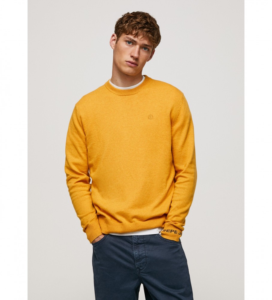 Camiseta Pepe Jeans Andre de gola redonda mostarda