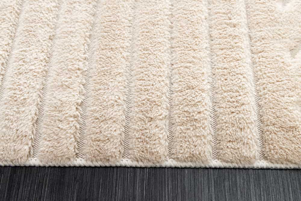 Moderner Teppich ART DECO 230x160cm beige creme Kurzflor Indoor Hoch-Tief-Effekt