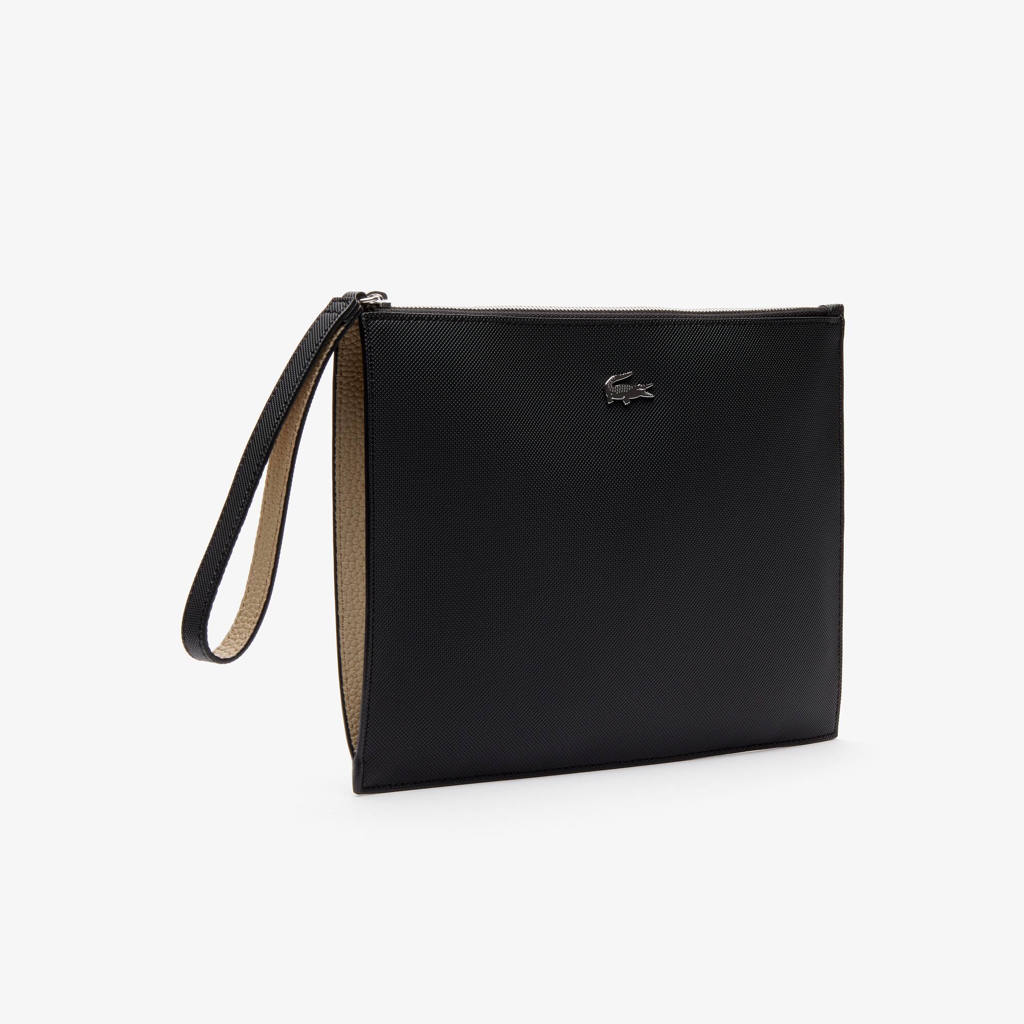Unisex ANNA Unterarmtasche aus Piqué-Canvas Geldbörsen & Kleinlederwaren - Schwarz - Lacoste - Unisex