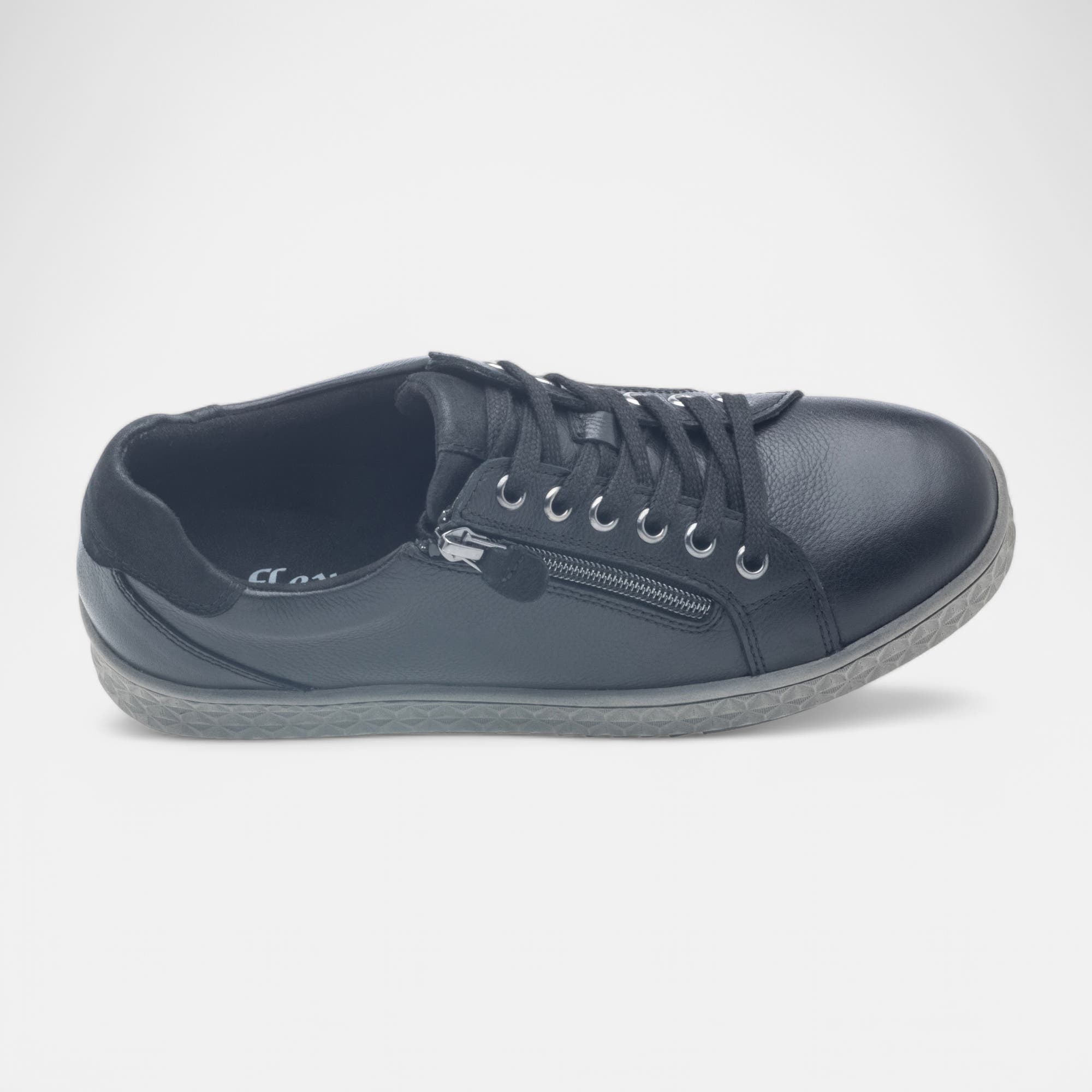 Baskets basses Femme en cuir noir