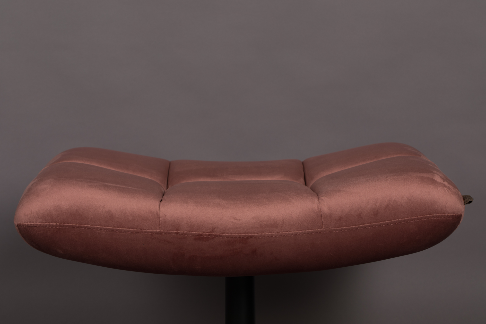 Hocker Bar velvet velvet oud roze