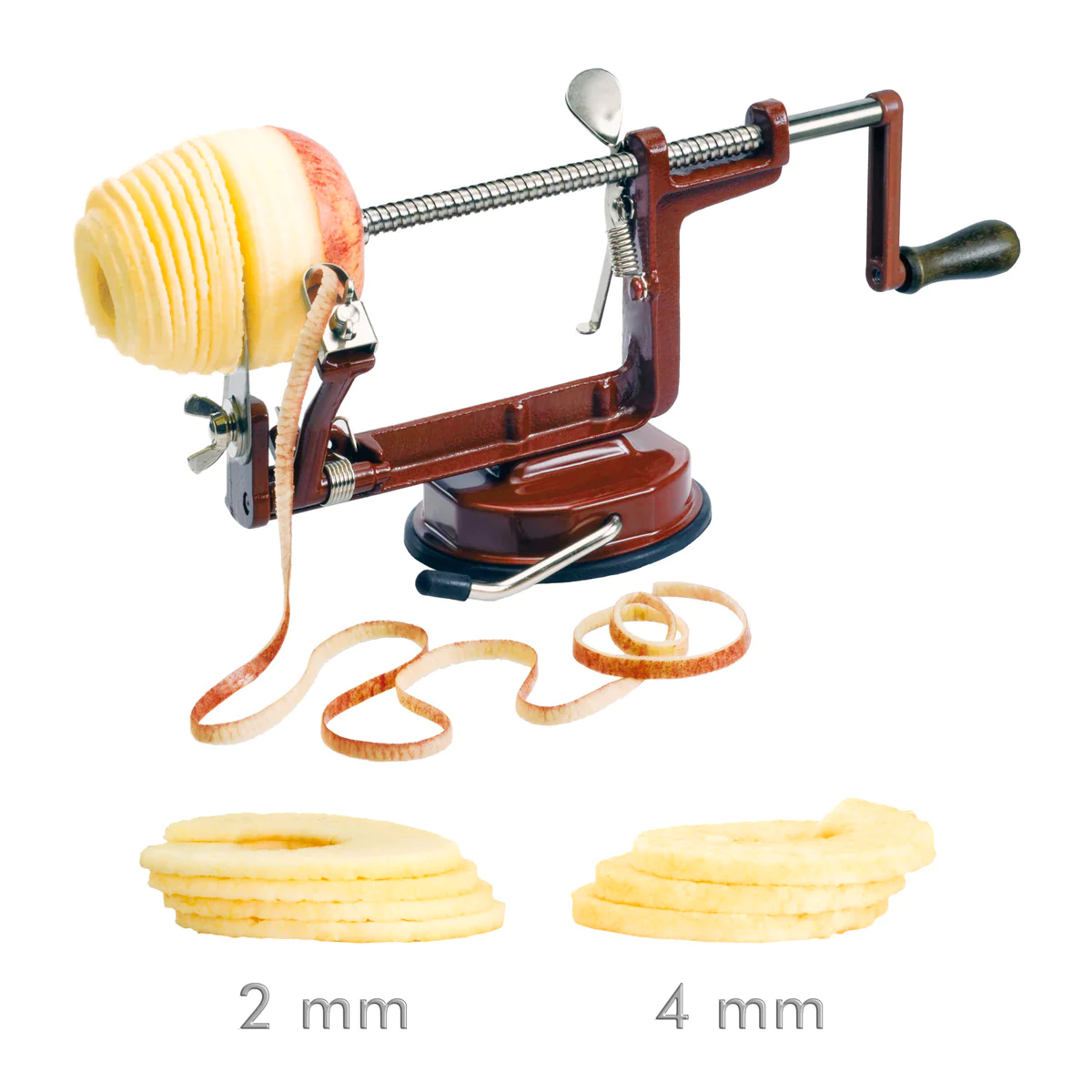 Pèle-pommes à ventouse - tranches 2 et 4 mm - 2 vis La Bonne Graine