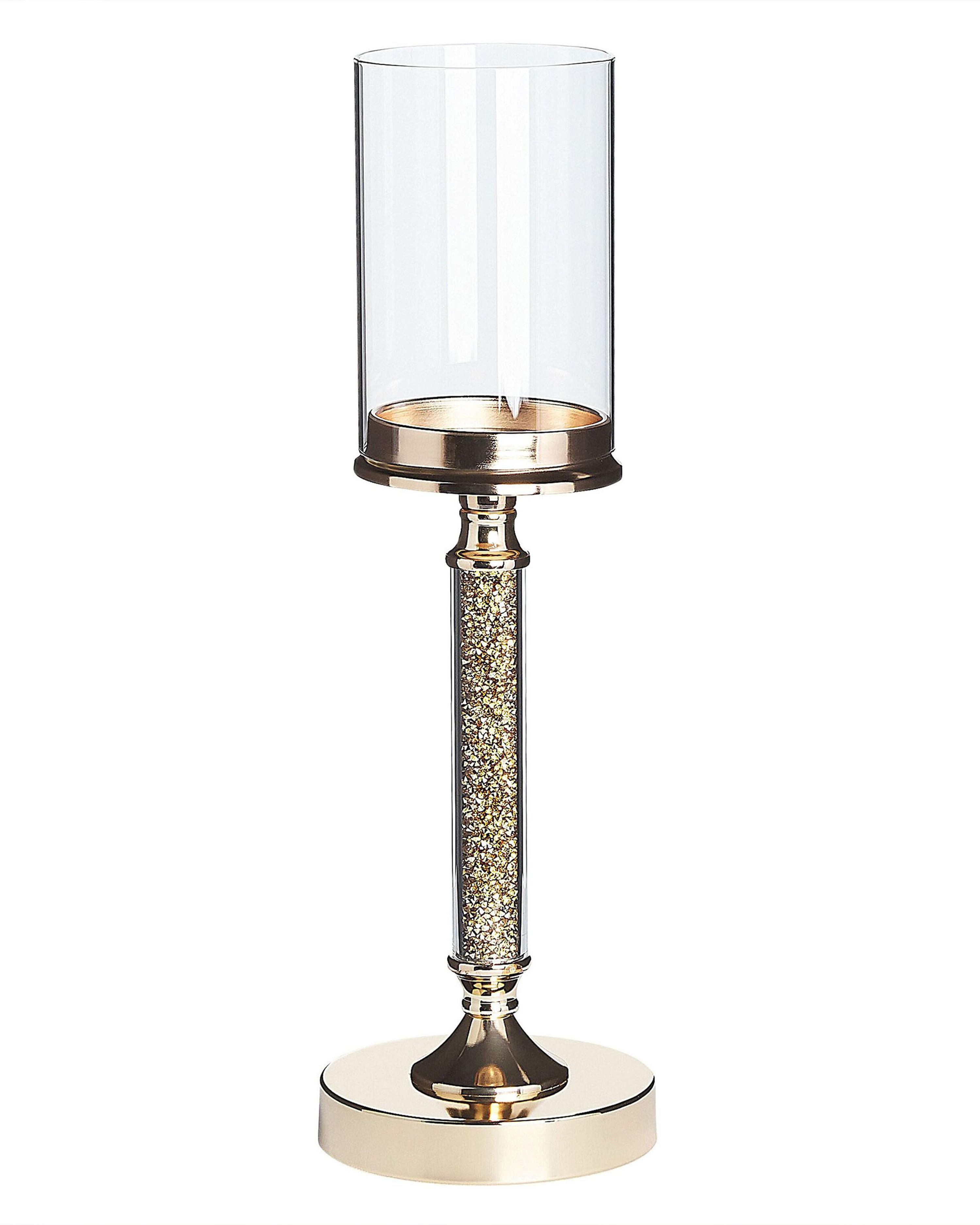 Kaarshouder ABBEVILLE Glas 41 cm Goud
