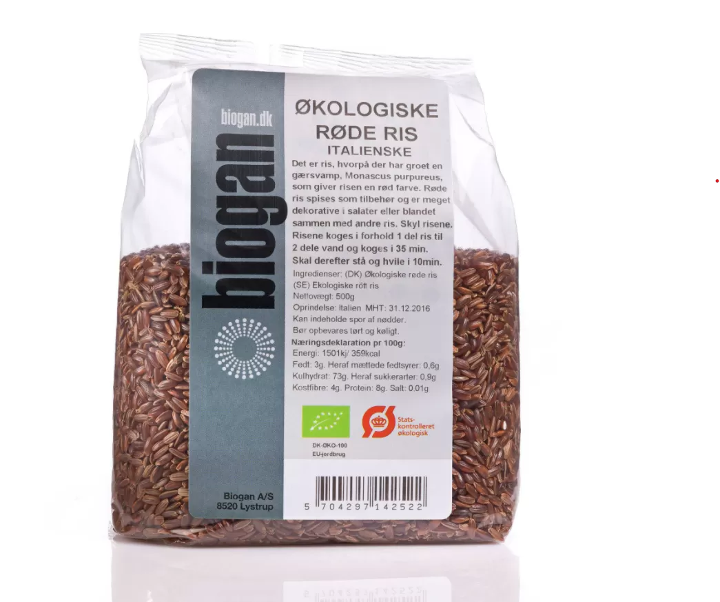 Biogan Røde ris Ø - 500 g