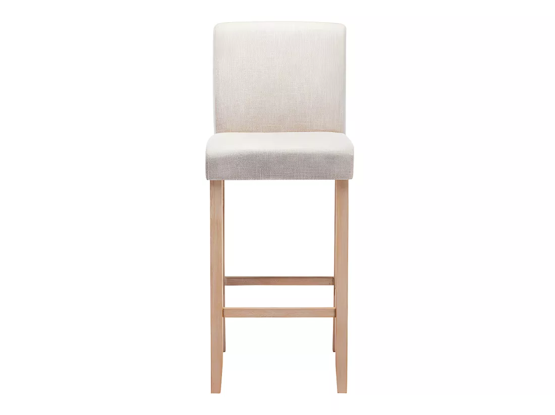 Lot de 2 tabourets de bar - Tissu - Beige - ROVIGO