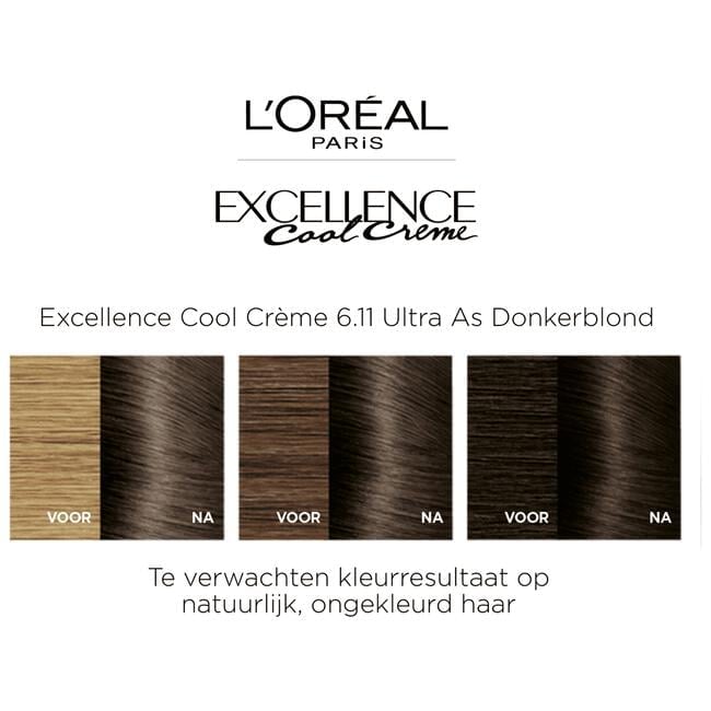 L'Oréal Paris Excellence Cool Creams Permanente Haarverf 6.11 Ultra Ash Donkerblond