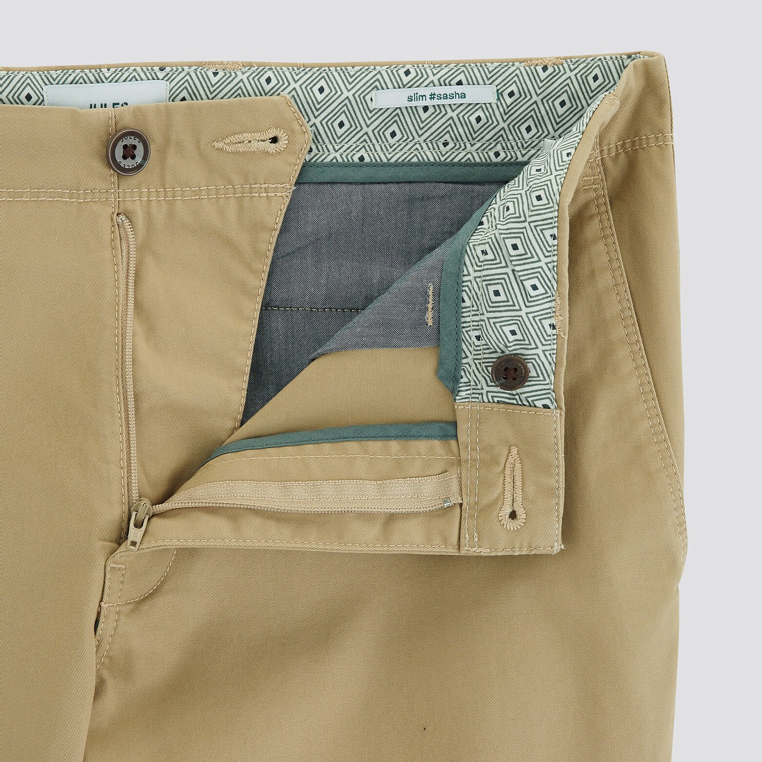 Pantalon chino slim Beige