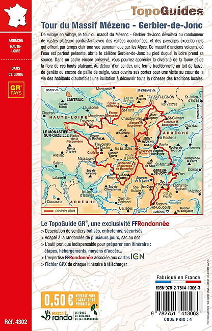 FFRP - 4302 TOUR DU MASSIF MEZENC GERBIER-DE-JONC FFRP