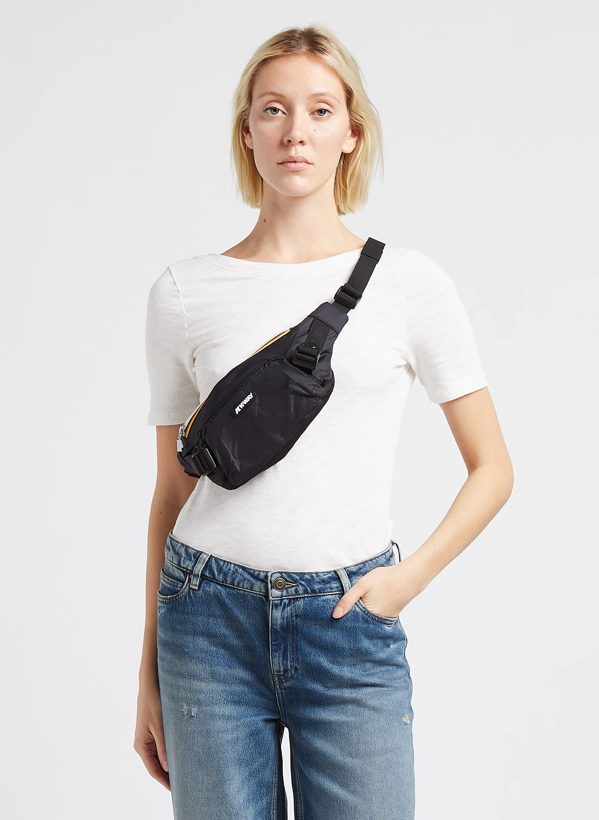 FERICY S - Sac banane en nylon imperméable | Noir