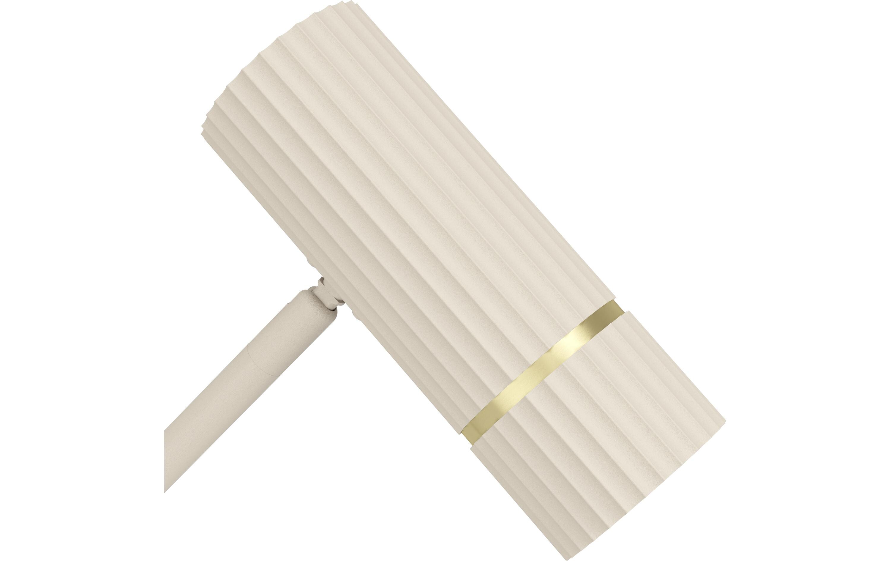 LED Tischleuchte CAMINIA GU10 1 x 4.7WLED-Tischleuchte mit sandfarbenem Korpus und Messingakzenten