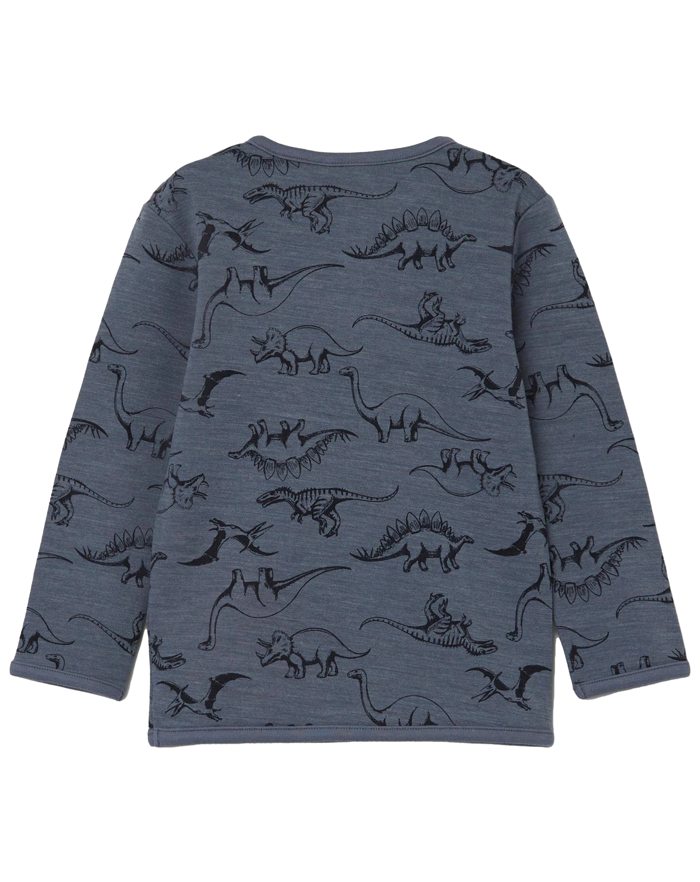 Langarmshirt NMMWUPPO mit Wolle in turbulence