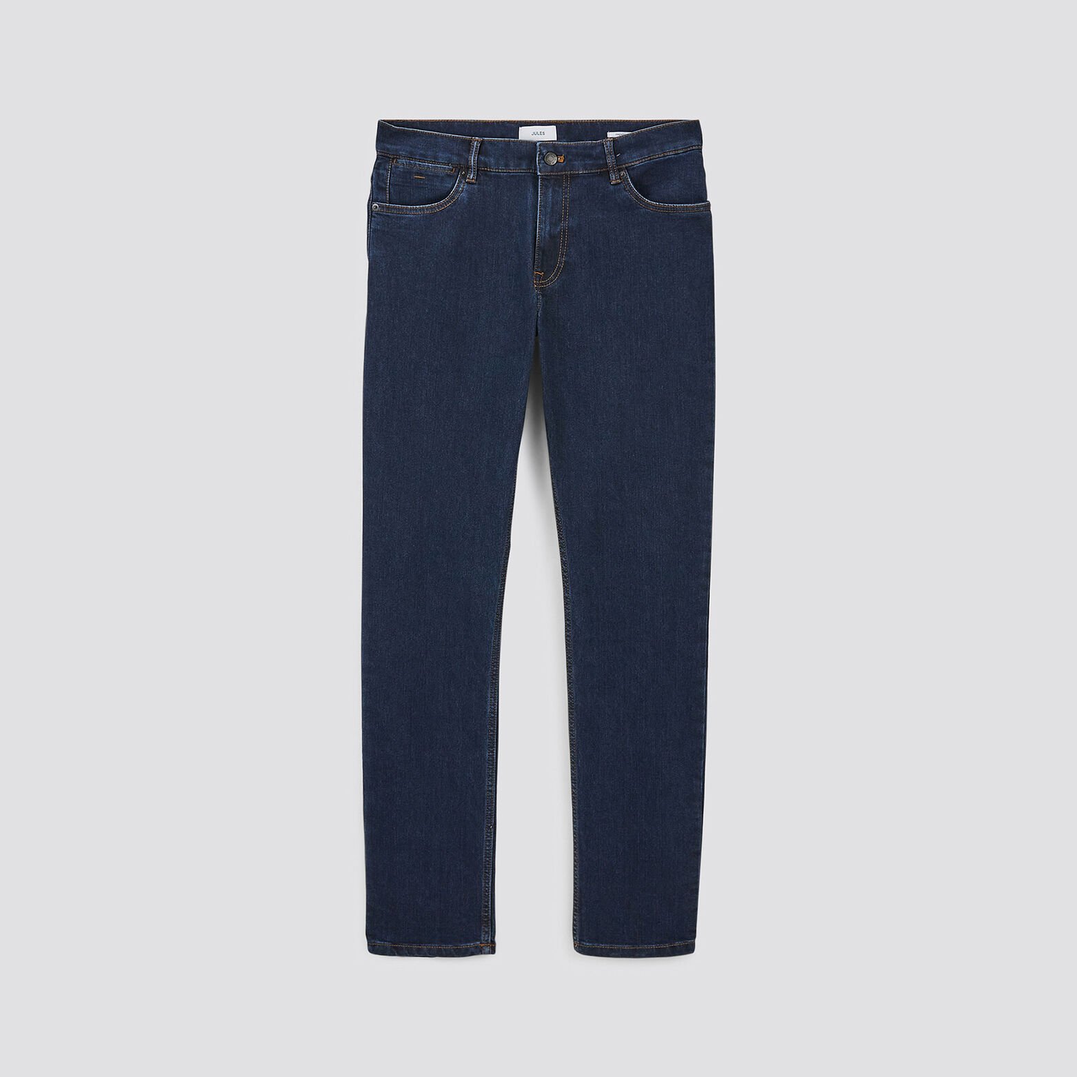 Jean regular en coton et polyester recyclés Bleu