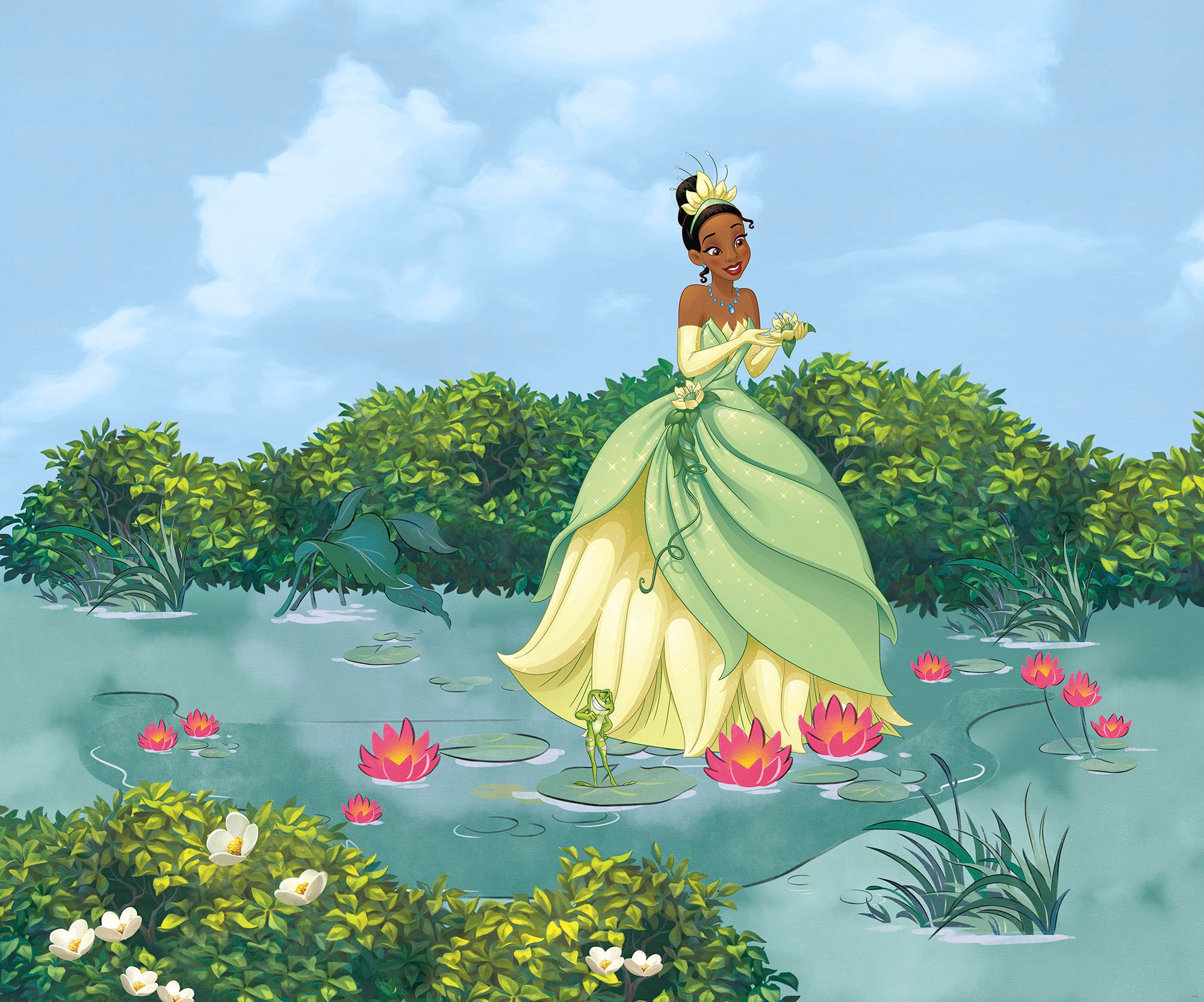 Komar Fototapete »Digitaldruck Vlies -  Tiana Lucky Pond - Grösse 300 x 250 cm« bedruckt glatt Kinderzimmer