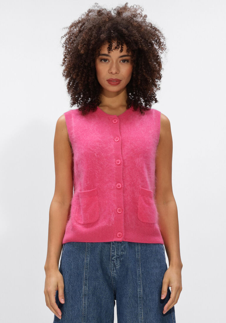 roze absolut cashmere vest lana