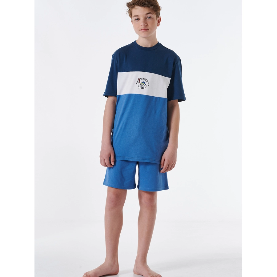Schiesser Pyjama Organic Cotton jeansblau