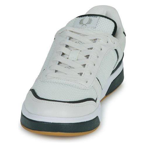 Fred Perry - B300 LEATHER/MESH - Blanc / Noir