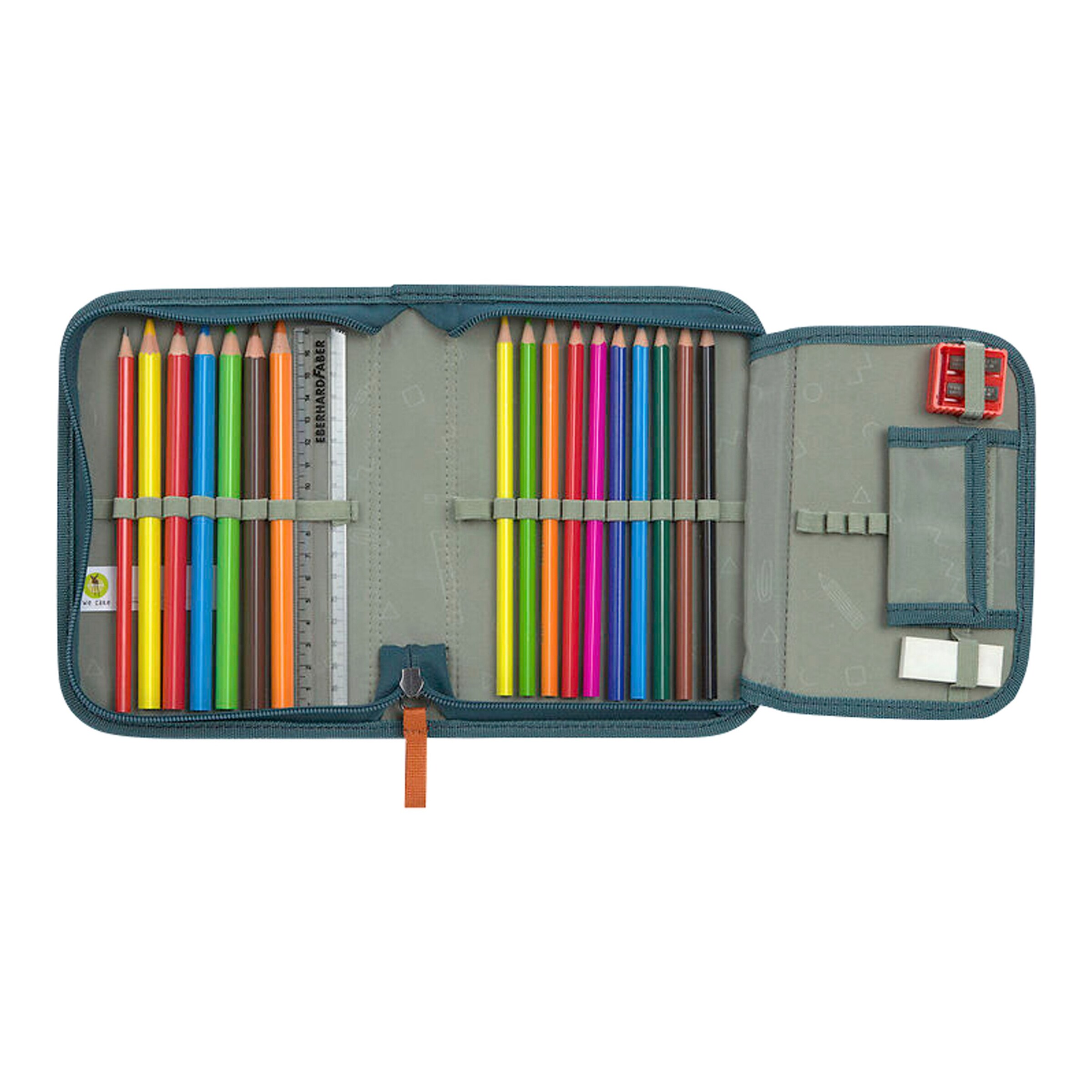 Lässig Schulranzen-Set Slim Unique 7-tlg. dark green
