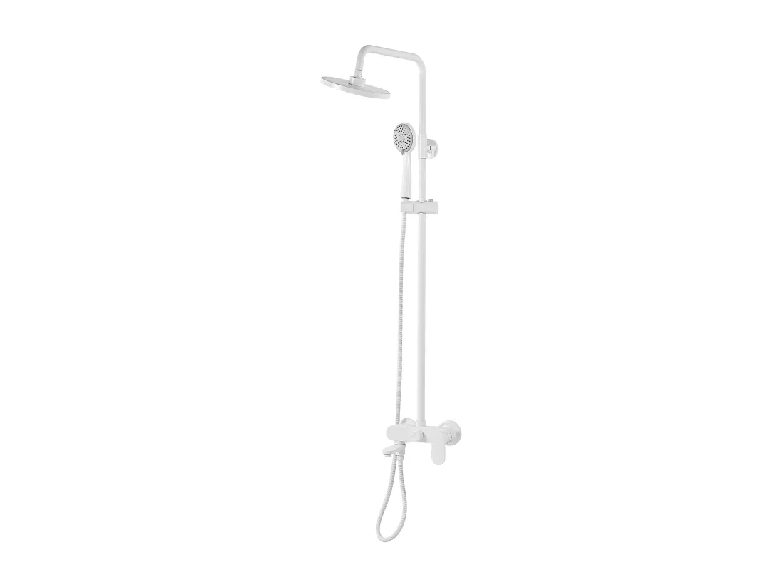 Ensemble de douche avec mitigeur et douche de pluie GURARA Blanc