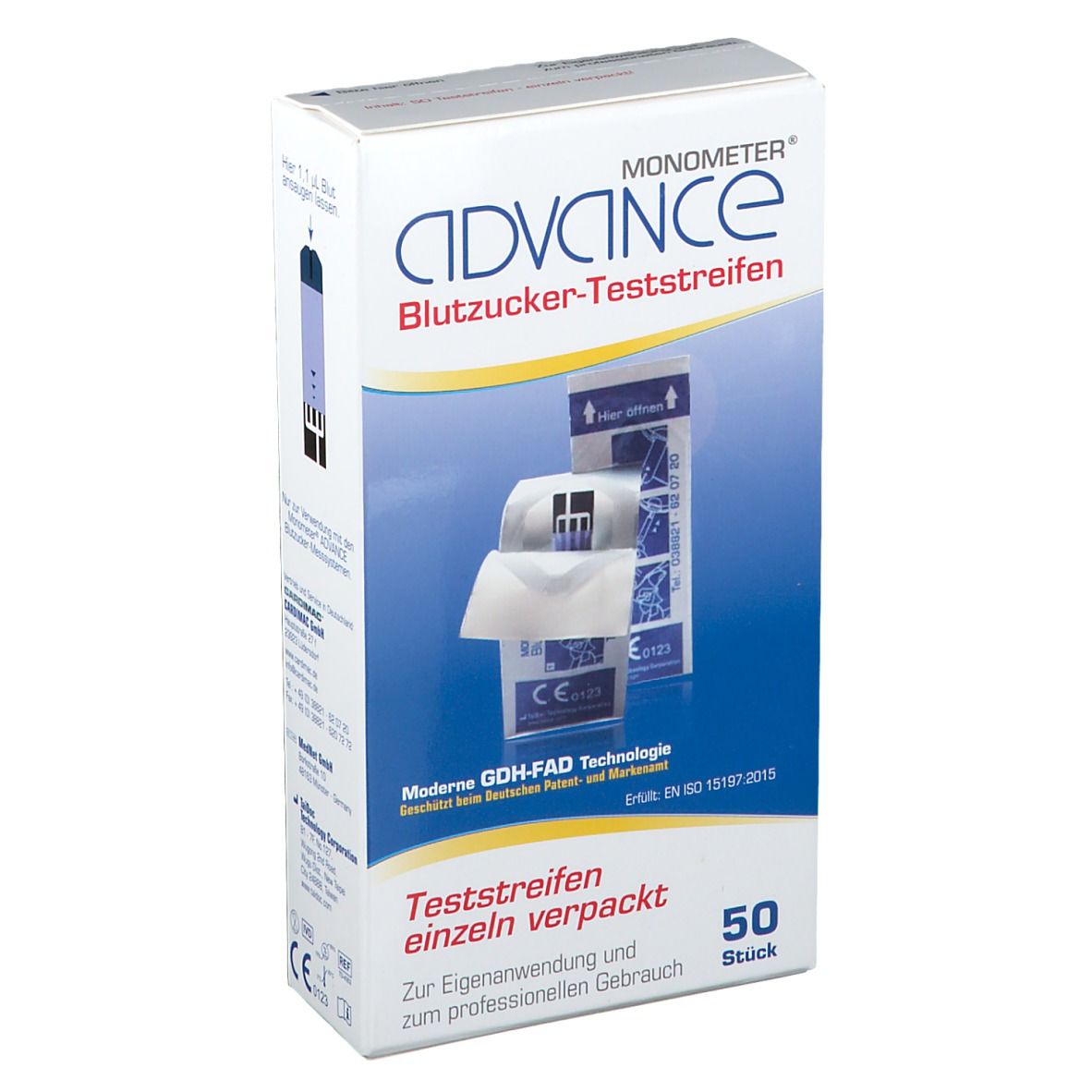 Advance Monometer® Blutzucker-Teststreifen GDH single