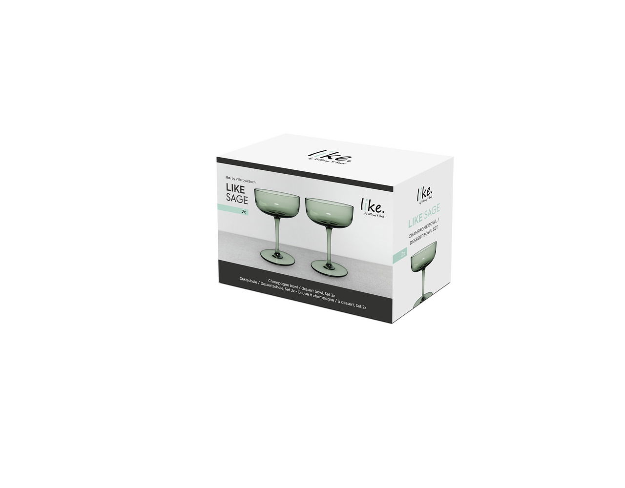 Like by Villeroy & Boch Sekt-/Dessertschale 2-tlg. LIKE SAGE
