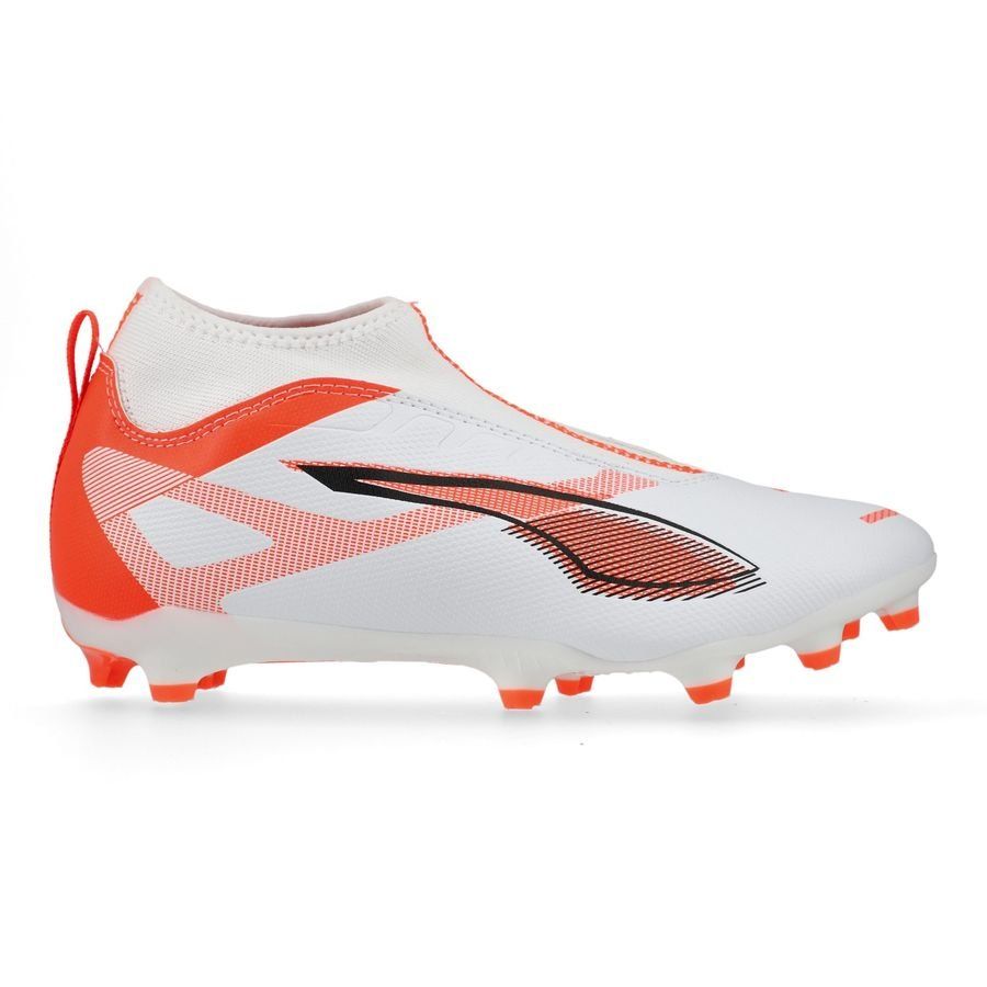 PUMA Ultra 5 Match   Laceless FG/AG Unlimited - Blanc/Noir/Glowing Red Enfant
