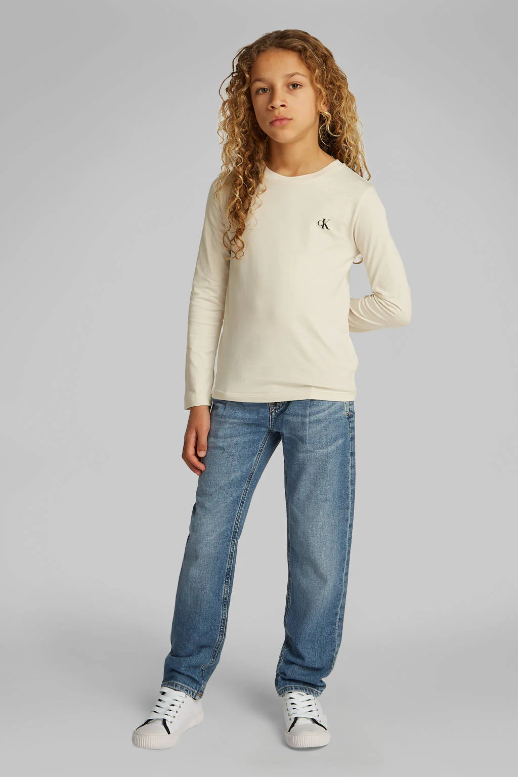 Calvin Klein longsleeve - (set van 2) ecru/beige