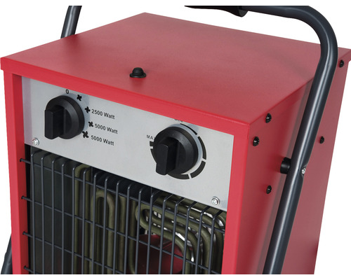 Elektrische ventilatorkachel, rood, 5000 watt