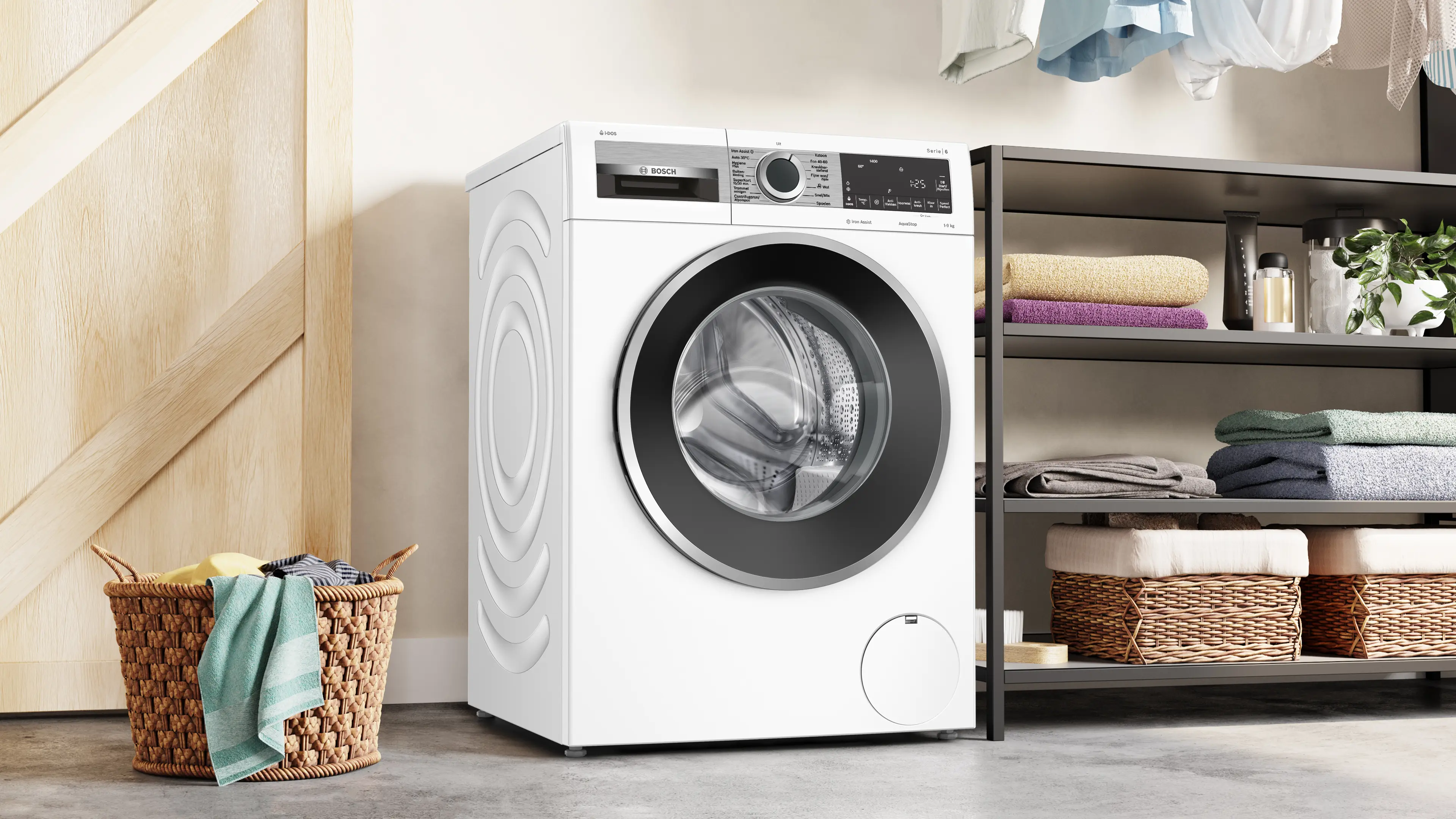 Serie 6 Wasmachine, voorlader 9 kg max. 1400 rpm