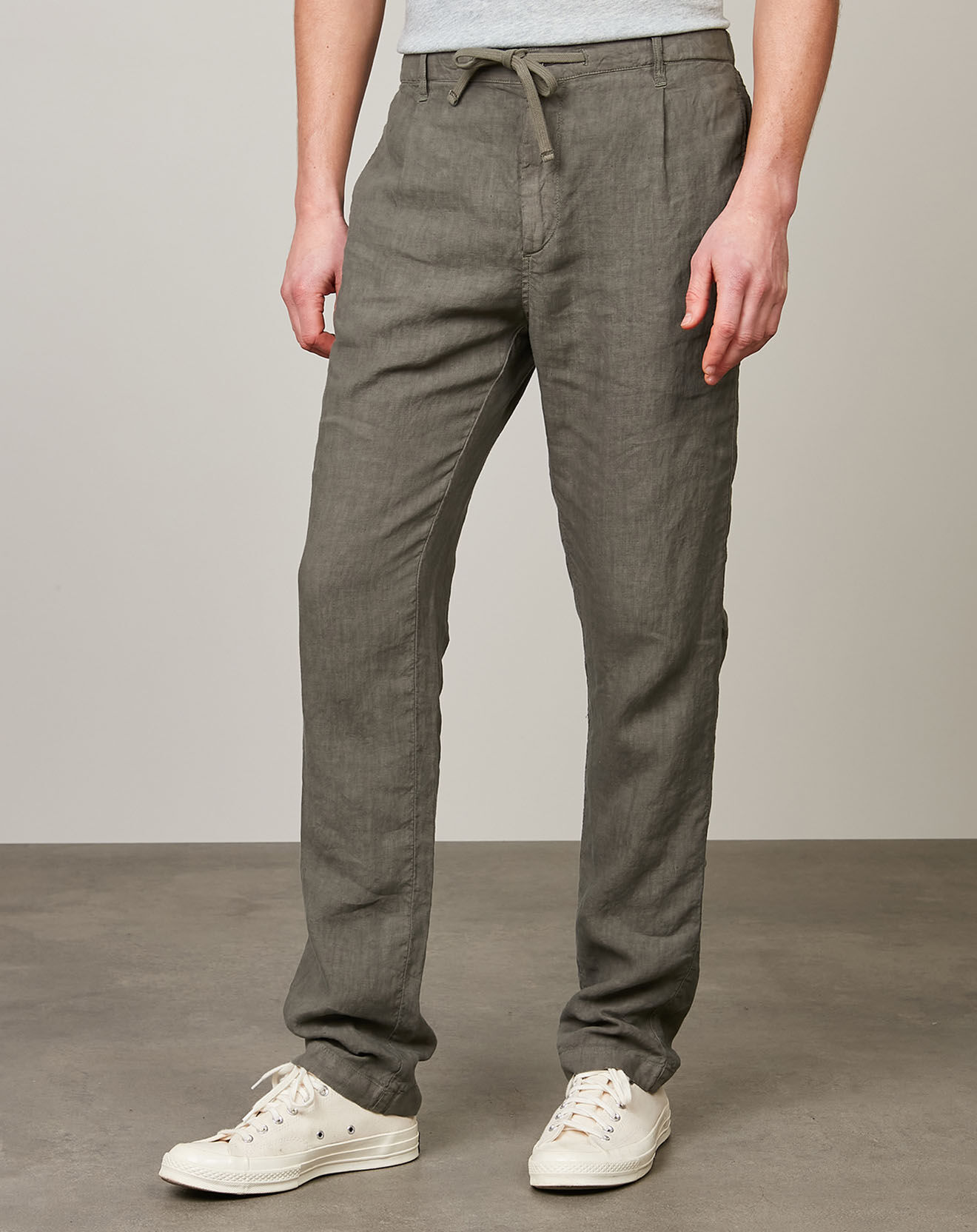 Hartford Pantalon 100% Lin Tanker army
