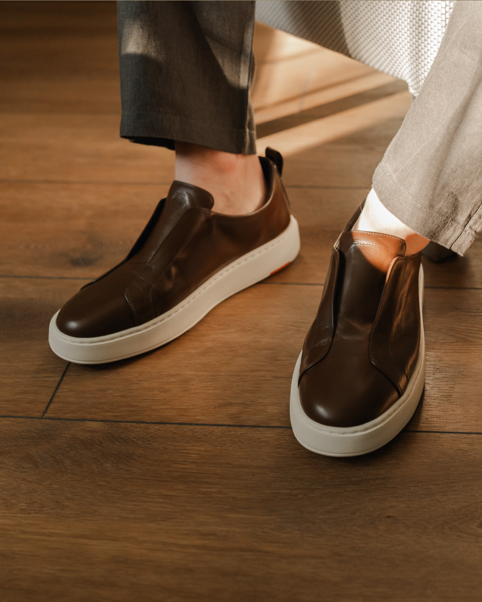 Santoni 21995 Donkerbruin Herenloafers