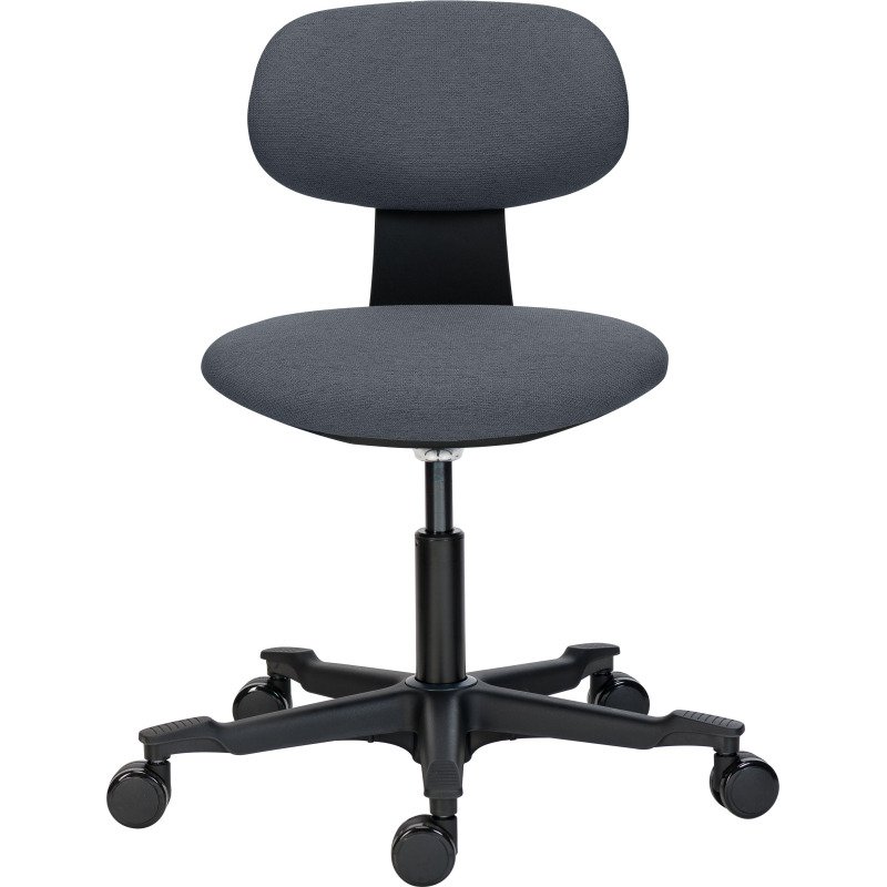Chaise de bureau ZERTY tissu - dossier bas - sans accoudoirs - mécanisme haut/bas - pieds noir