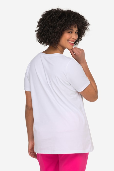 T-Shirt, Druck mit Schriftzug, Rundhals, Halbarm