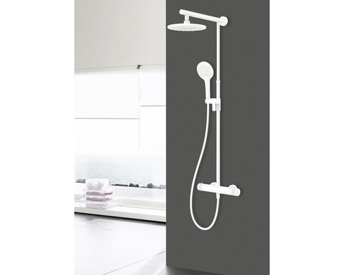 AVITAL douchekolom incl. thermostaat TOPINO wit mat
