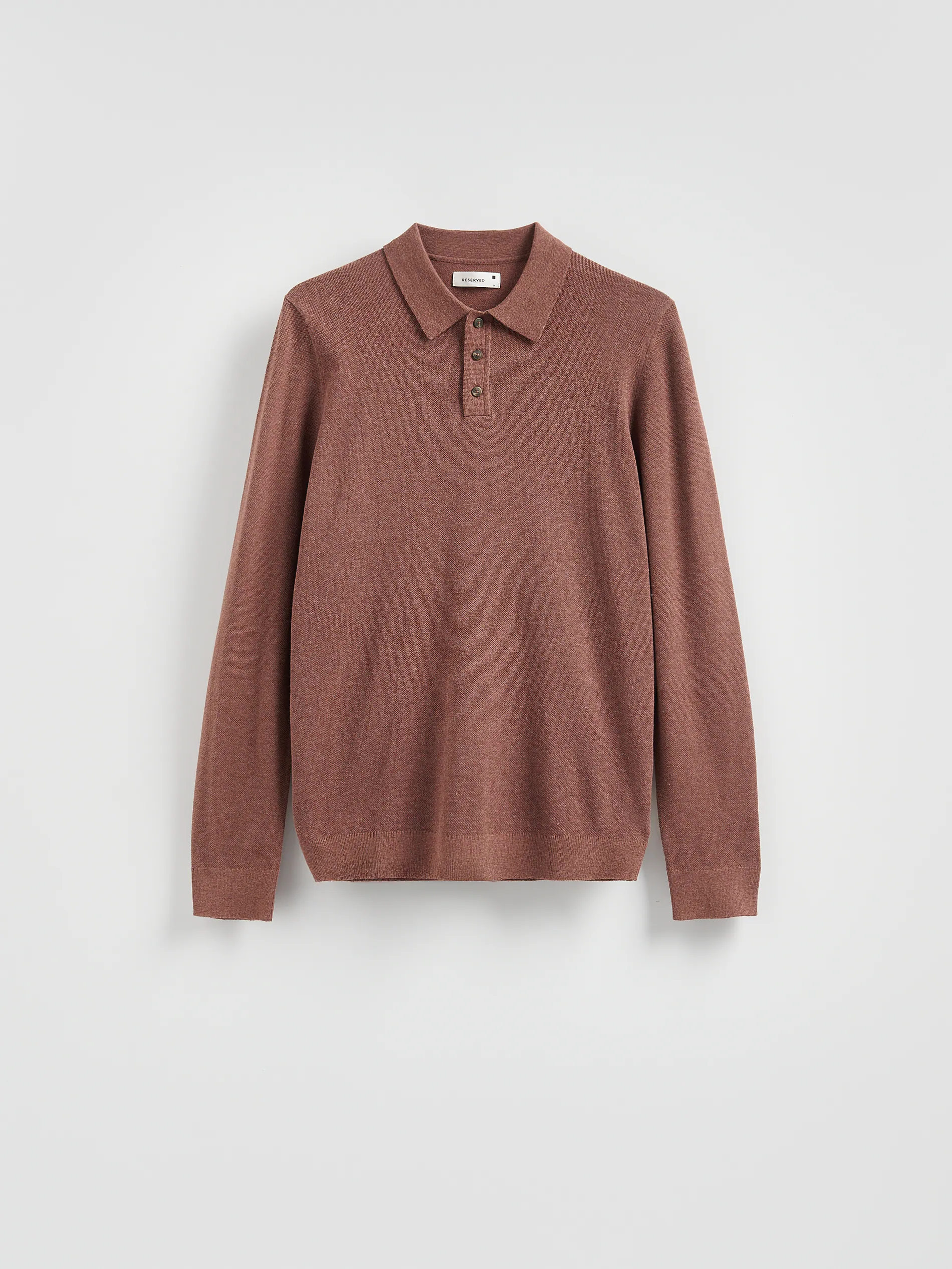 Gestricktes Poloshirt mit Baumwollgemisch