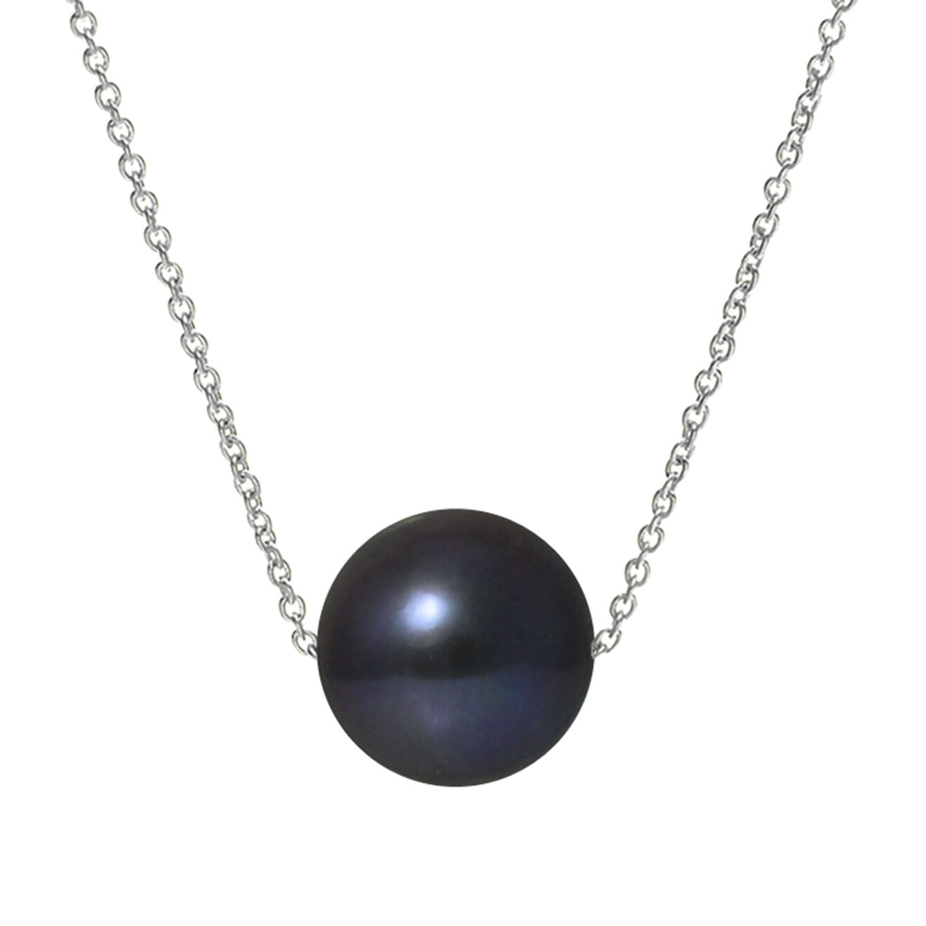 Mitzuko Collier Fleur Or Blanc Perle d'Eau Douce noir Tahiti