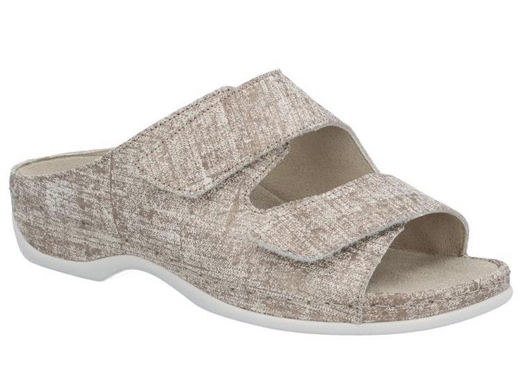 Berkemann 01002-561 brons-wit wijdte E-H bronze white linen leder