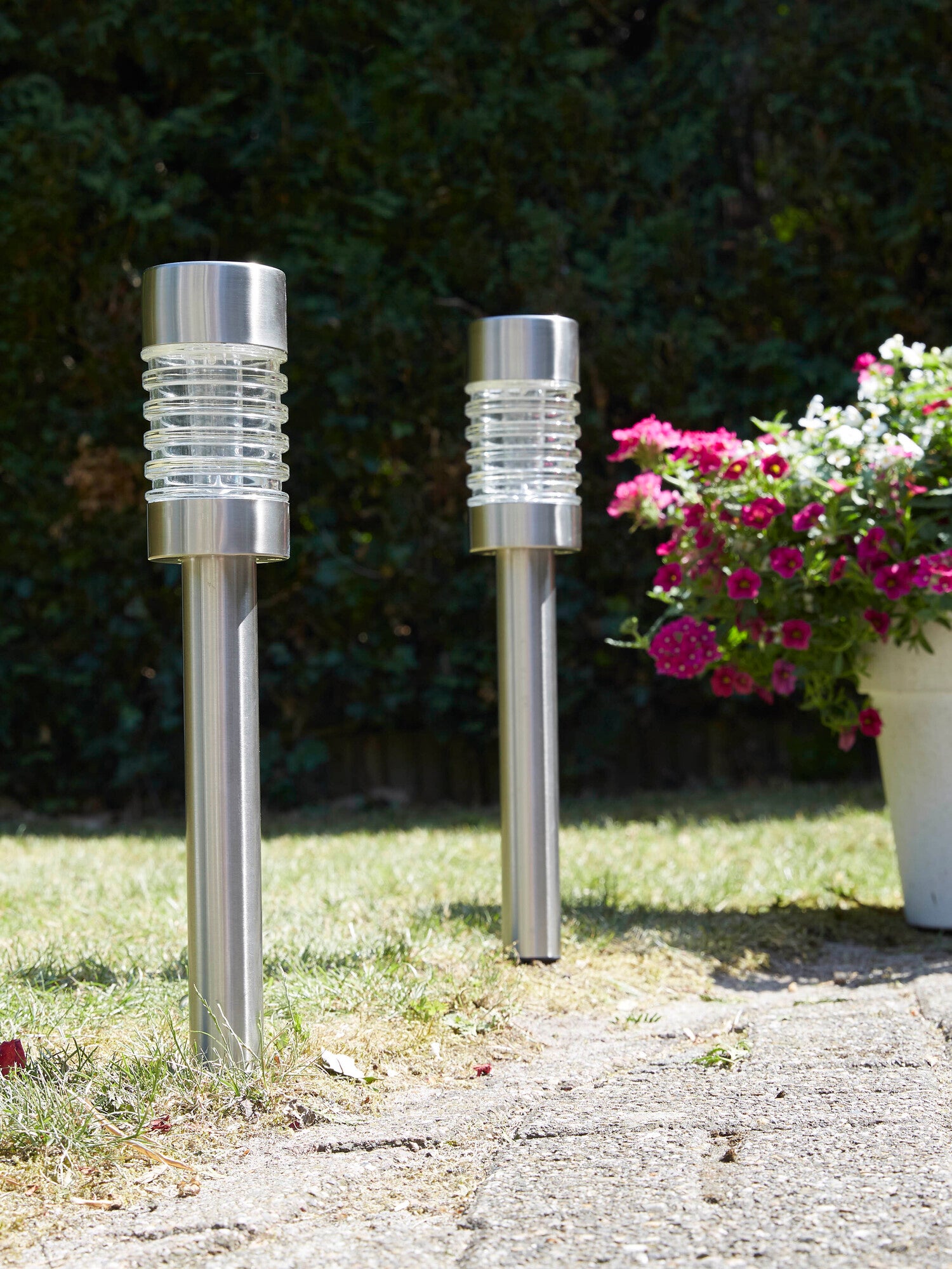 Luxform Lighting solar staande lamp Torino RVS 7,4 x 7,4 x 42,7 cm