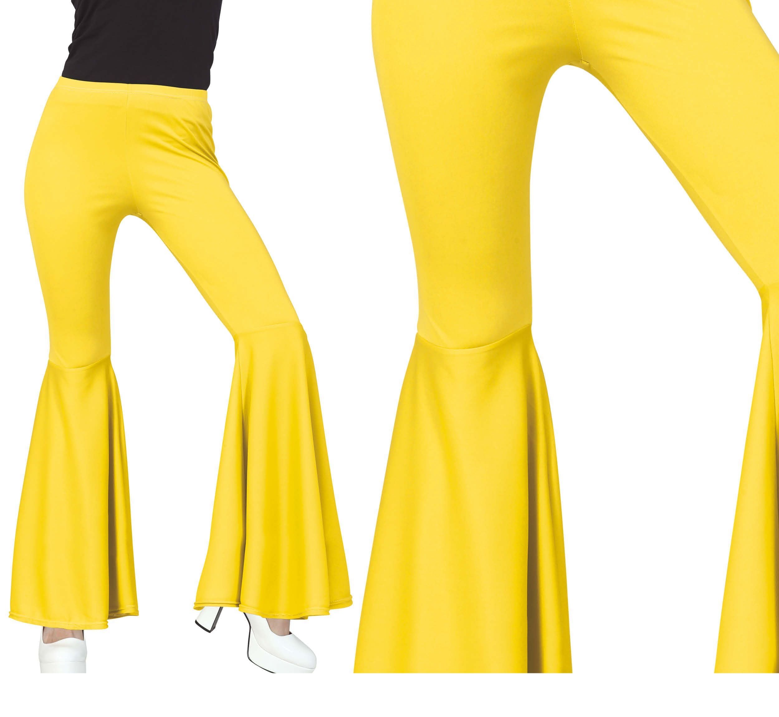 Disco 70S Broek Geel Dames