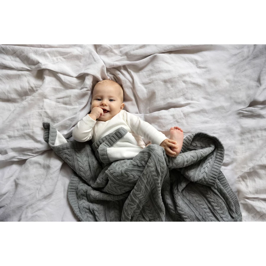 VINTER&BLOOM Kuscheldecke Cuddly Misty Grey