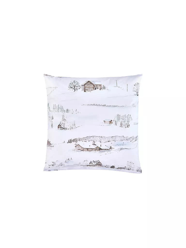 CHRISTIAN FISCHBACHER Satin Kissenbezug WHITE SEASONS 70x90cm Weiss  weiss